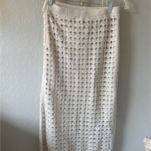 Elegant Cream Crochet Skirt
